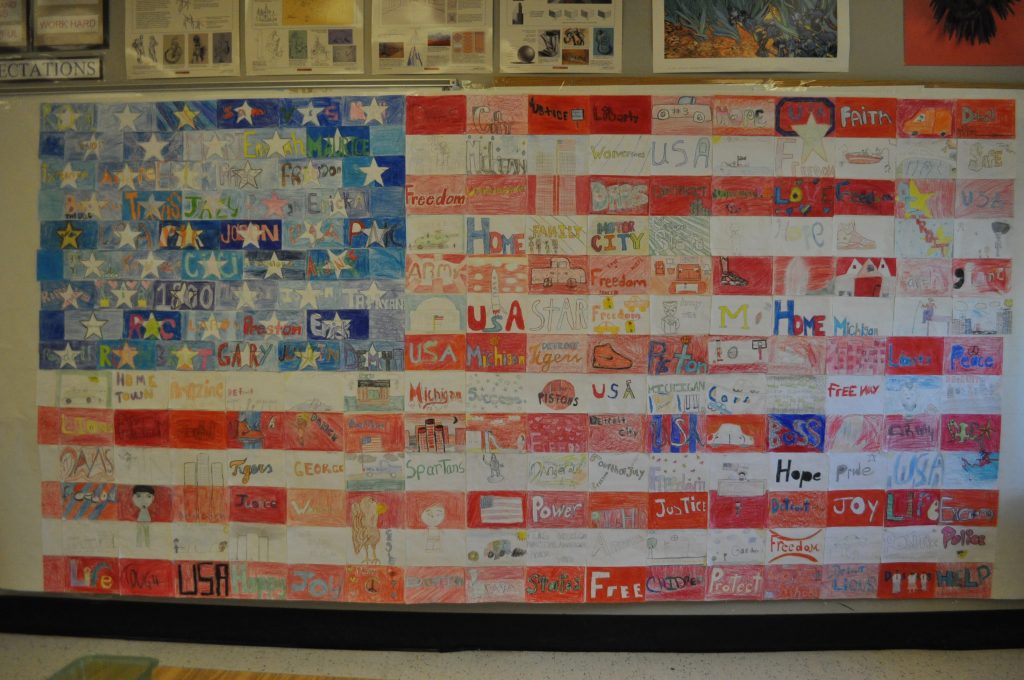 Flag Created by 6th & 7th Grade Art Students