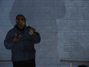 Mr. Glenn addresses the students