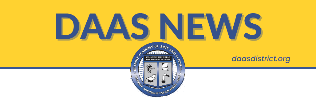 DAAS District News header. Words are DAAS News. Includes DAAS Logo